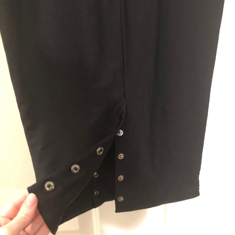 Thomas Wylde Buttoned Black Pencil Skirt - Picture 3 of 8